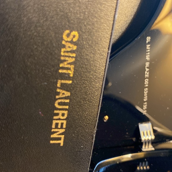 Saint Laurent SLM119F BLAZE 001 Black Oversized Cat Eye Women Sunglasses - Picture 11 of 17